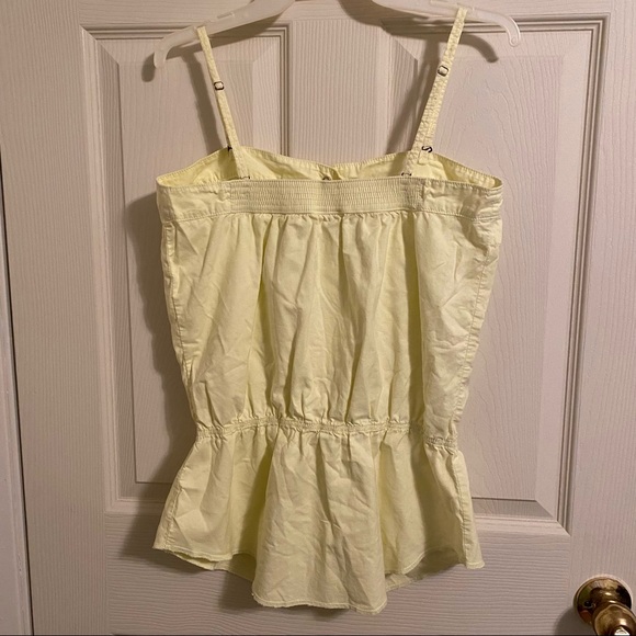 True Religion spaghetti string or strapless pale yellow blouse. Size M. - Picture 3 of 7